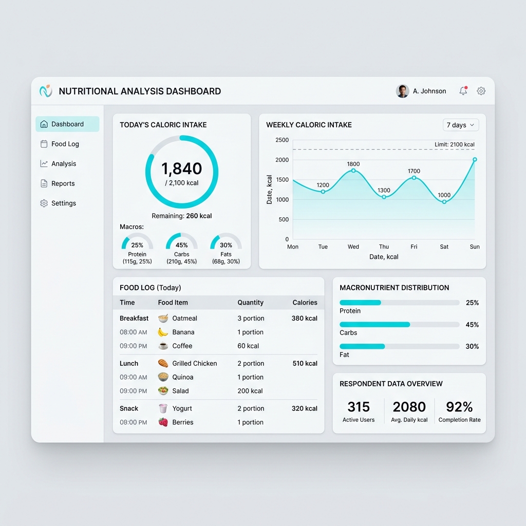 Nutritional Analysis Dashboard